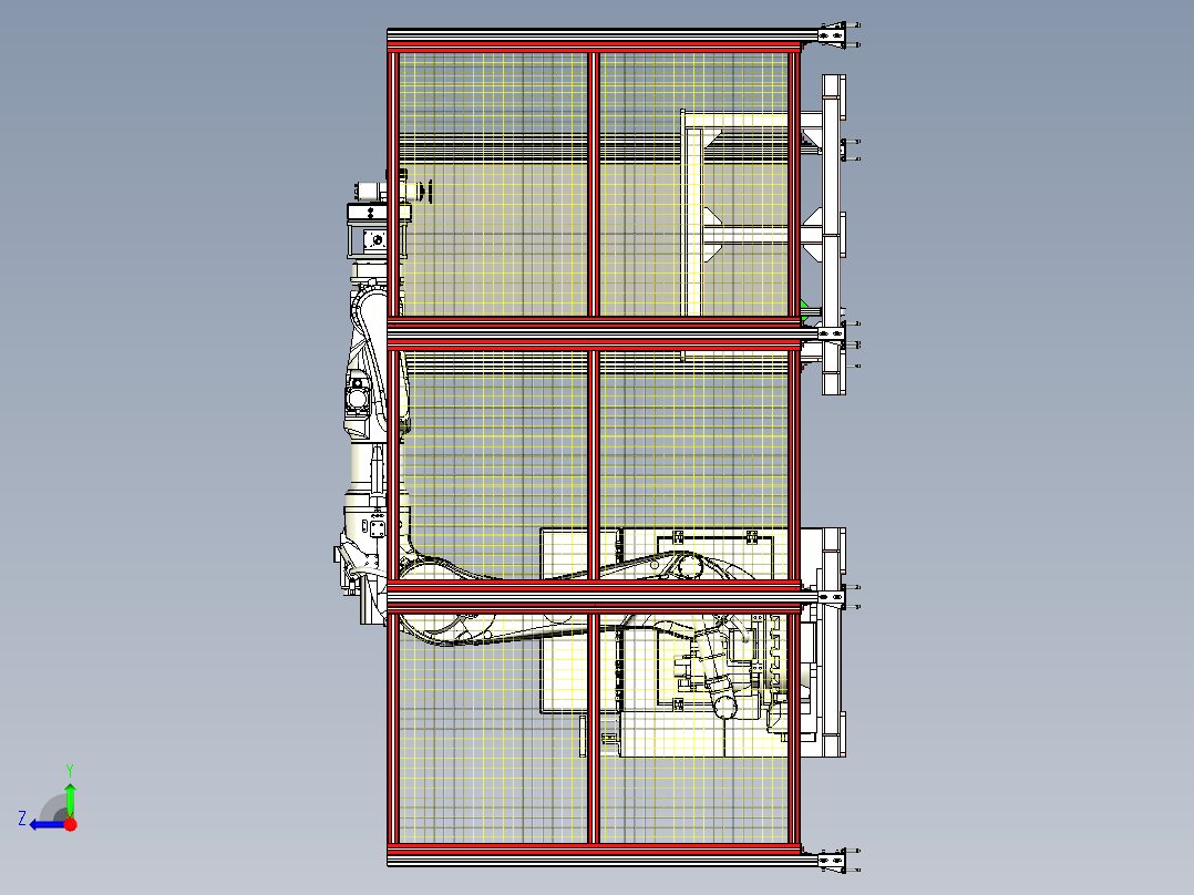 机器人抓工具打磨右视图