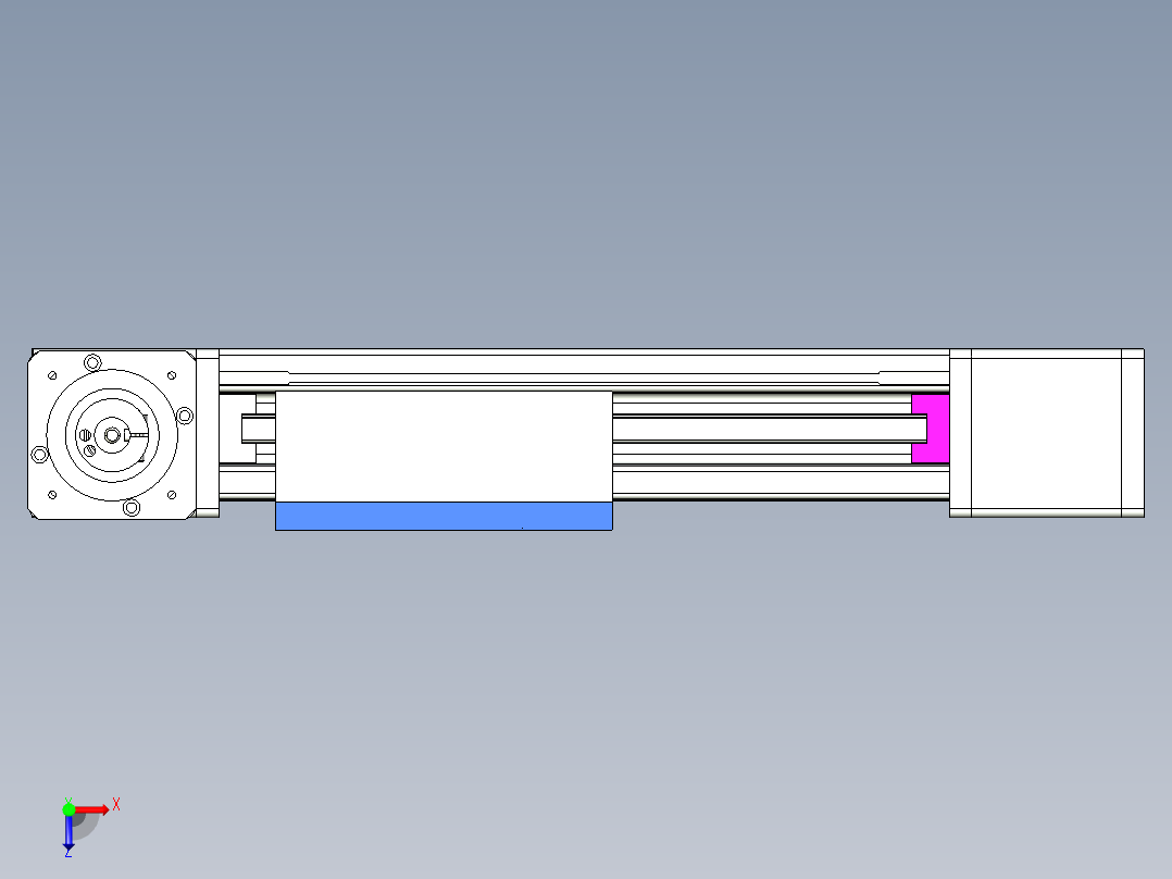 威洛博LB.GB同步带传动--欧规系列GB8-L192-S150-BR-P75-K俯视图