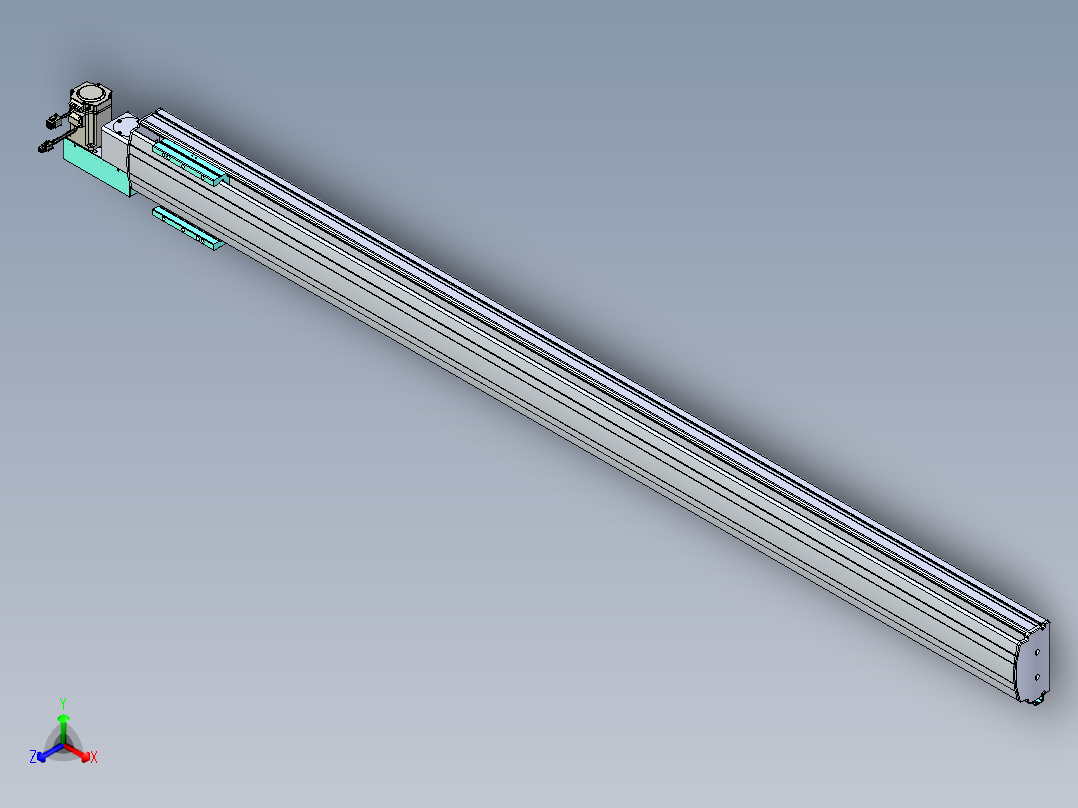 威洛博VBF同步带传动一般环境VBF14-L45-S1750-BL-ZP40-C3正等轴测图