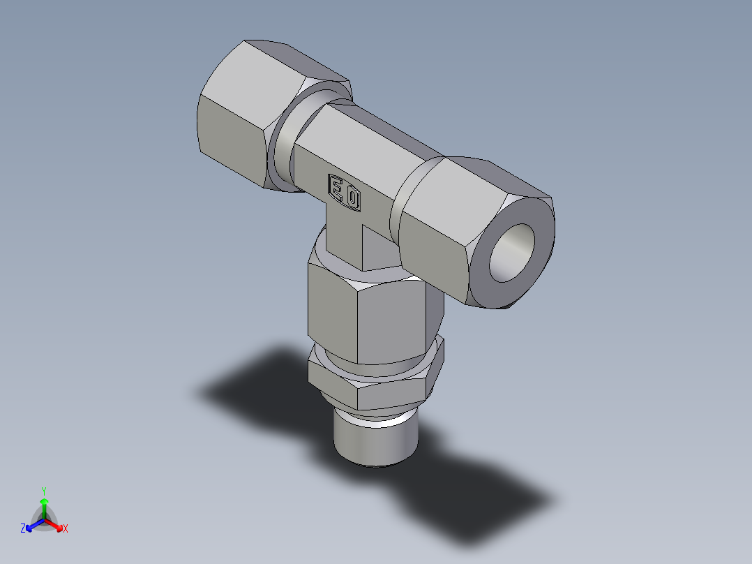 卡套式工业通用硬管接头EO_Assembled_adjustable_standpipe_branch_tee_EVT10LR71