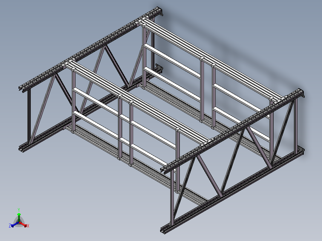 库房货架正等轴测图