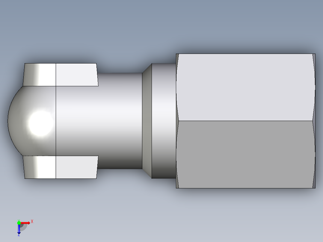 卡套式工业通用硬管接头EO_Weld_elbown_WAS06L俯视图