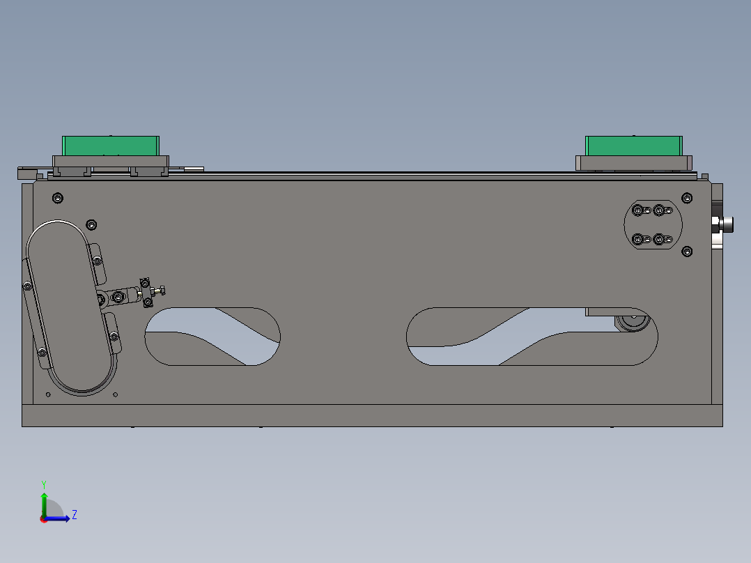 电动双工位切换机构左视图