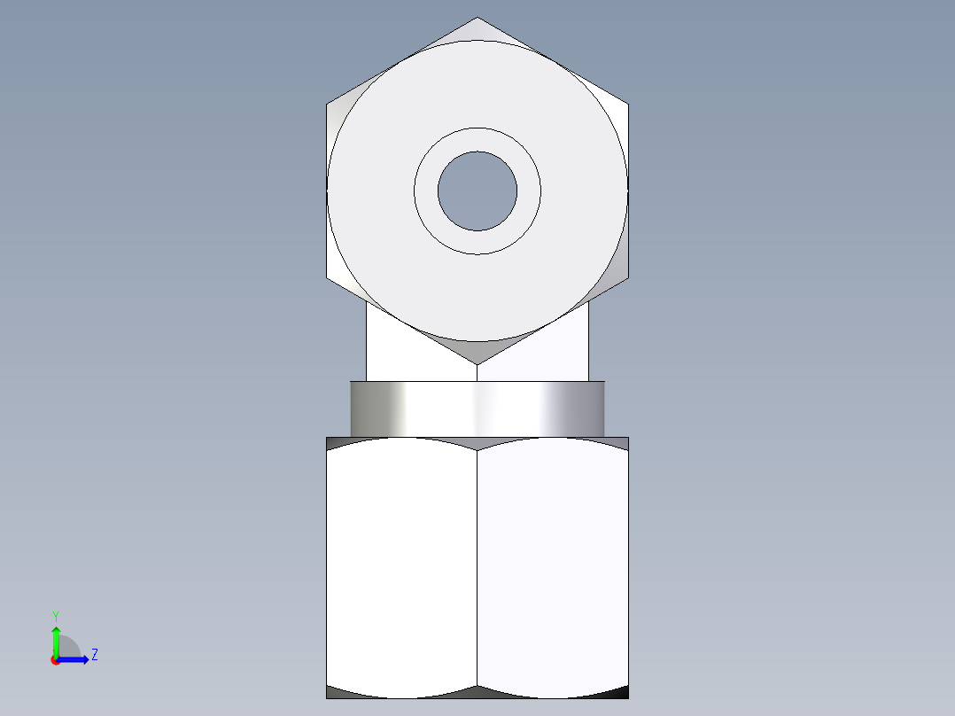 卡套式工业通用硬管接头EO_Union_tee_T08SCF左视图