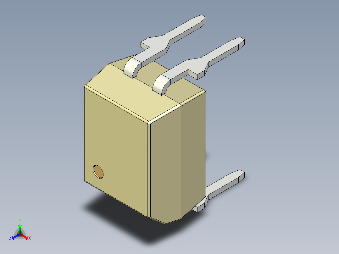 光电元件封装-DIP4-OC-YL正等轴测图