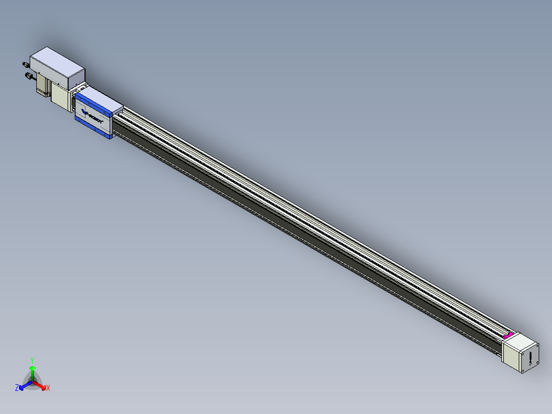威洛博LB.GB同步带传动--欧规系列GB8-L96-S2000-BR-P75正等轴测图