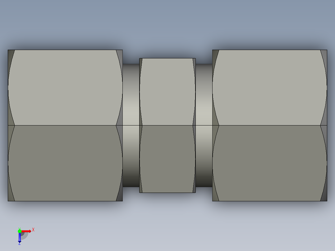 卡套式工业通用硬管接头EO Union G14S71俯视图