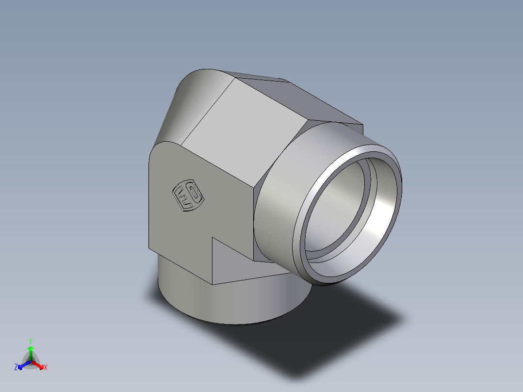 卡套式工业通用硬管接头EO_Union_elbow_W28L71X