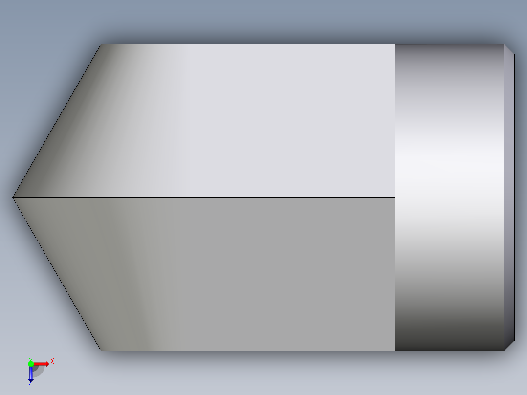 卡套式工业通用硬管接头EO_Union_elbow_W28L71X俯视图