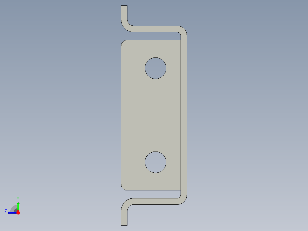 基恩士LV-11A_bracket_kc图纸模型右视图