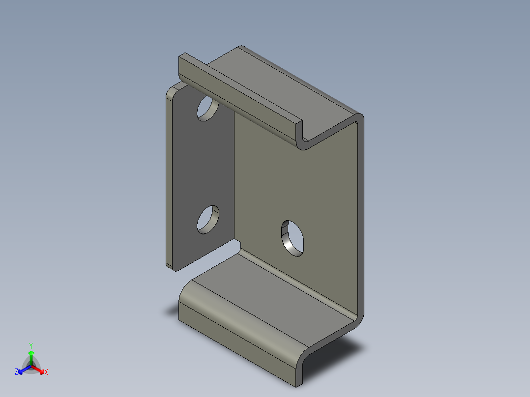基恩士LV-11A_bracket_kc图纸模型正等轴测图