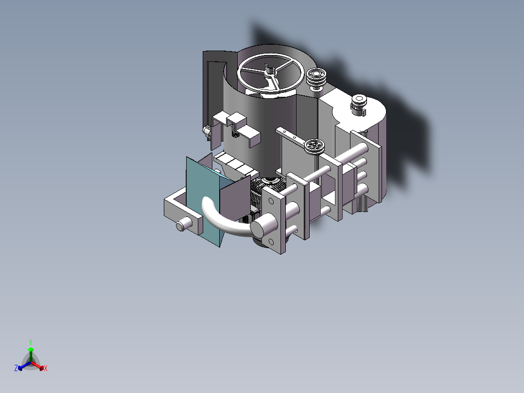 秸秆打包机 三维图纸 和 说明书正等轴测图
