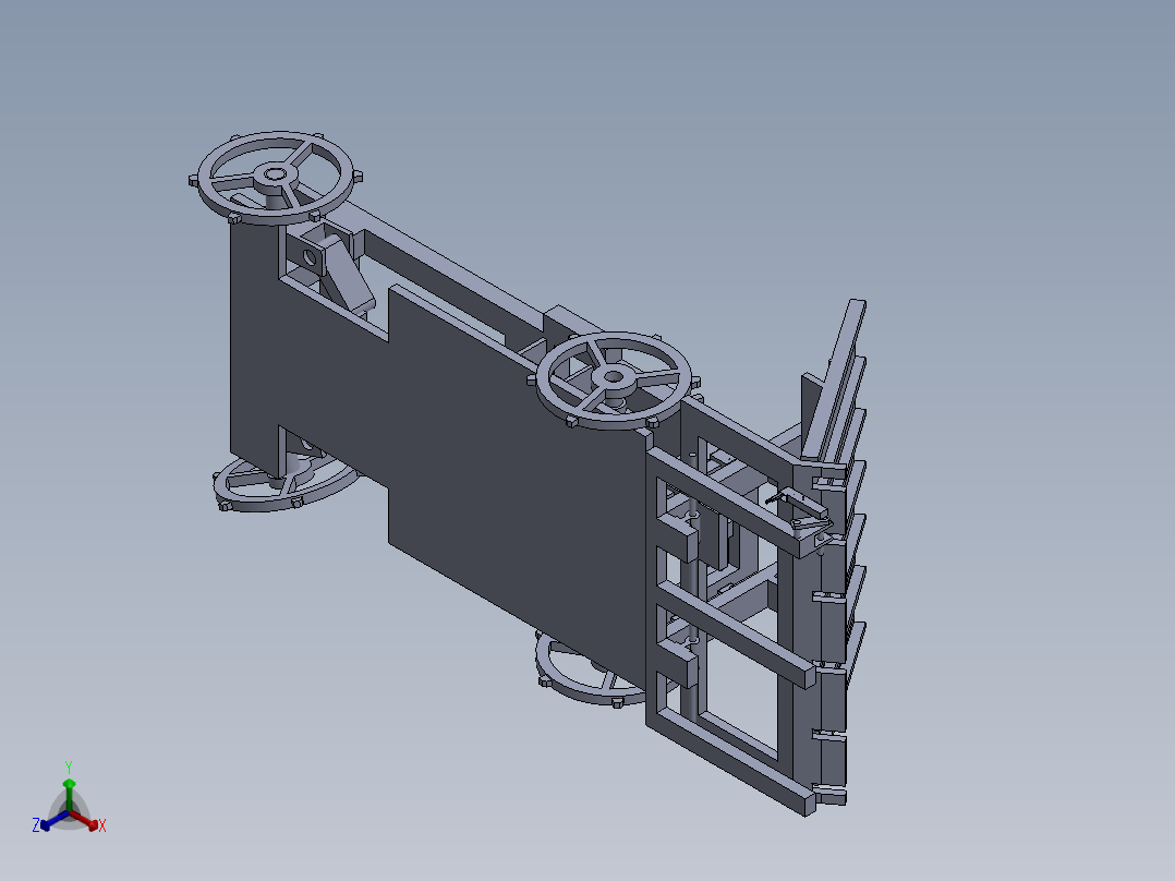 水稻插秧机正等轴测图