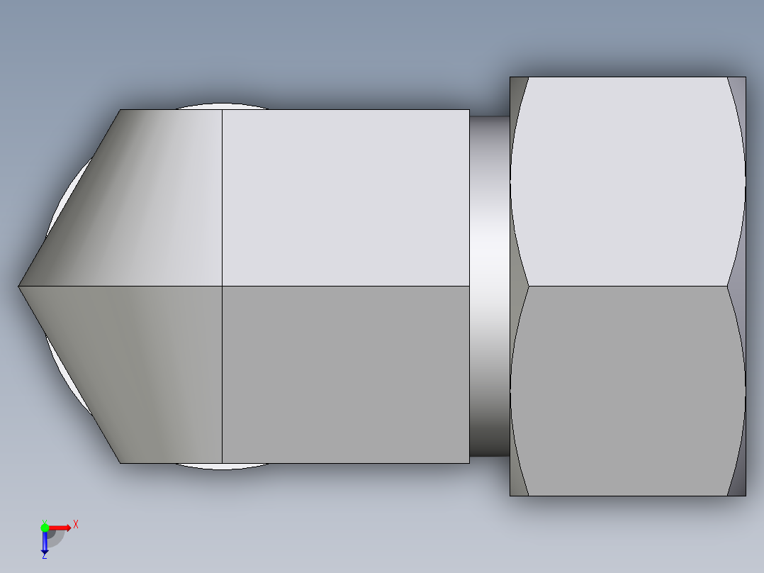 卡套式工业通用硬管接头EO_Adjustable_Locknut_elbow_WEE18LMORCF俯视图