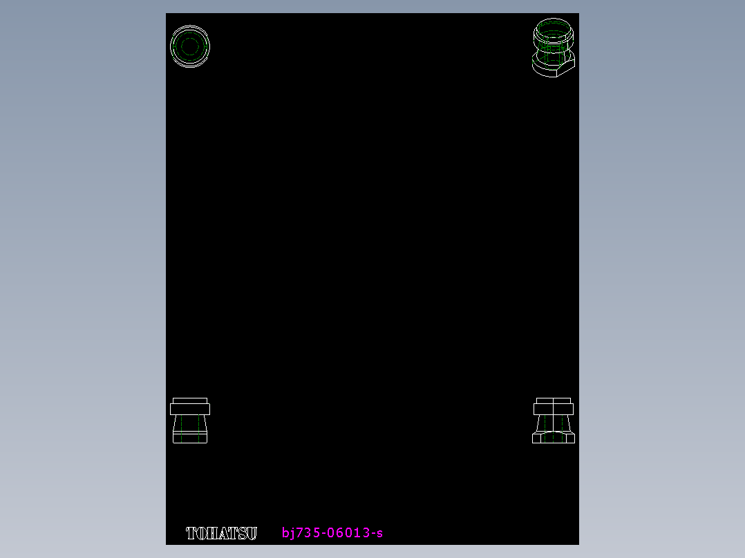 定位配件BJ735-2D多系列多零件图纸模型