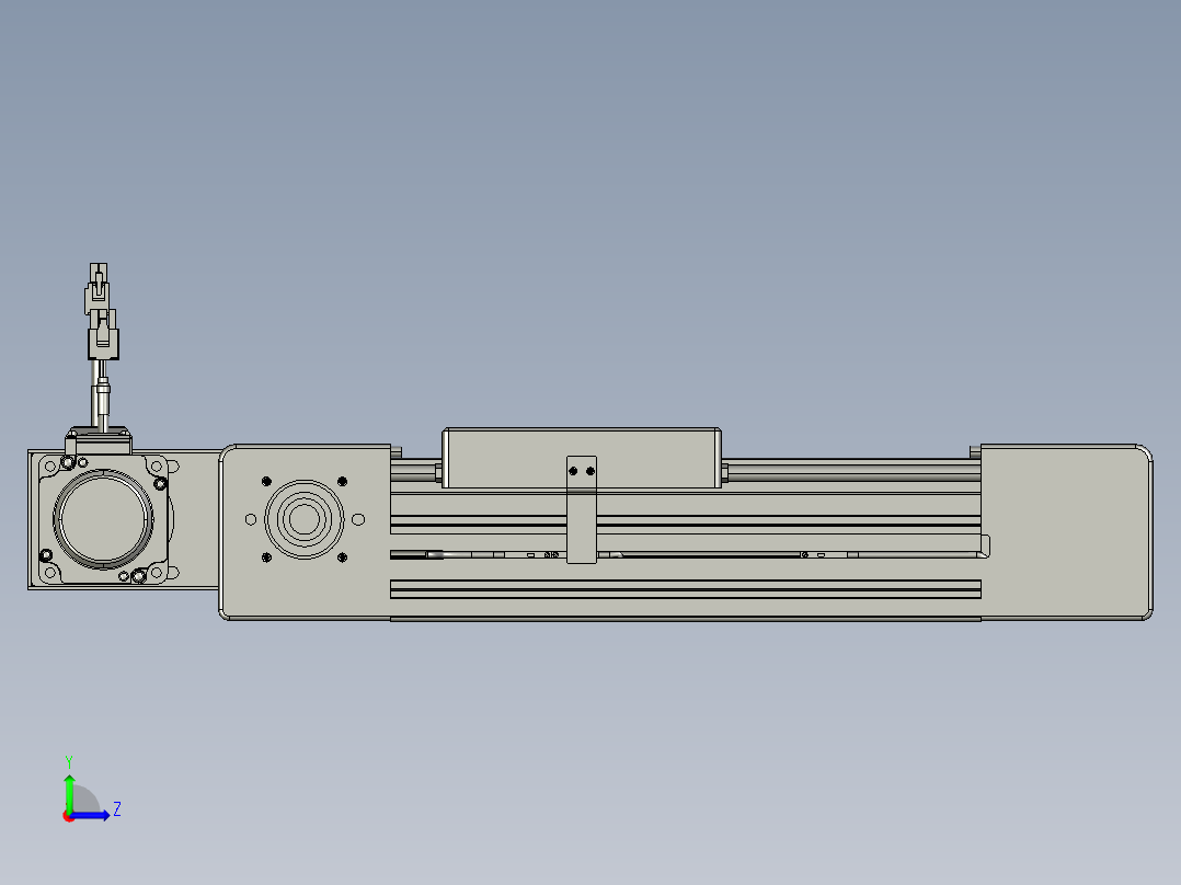 威洛博直线电机模组EB6-L70-S100-BR-P40-MS3左视图