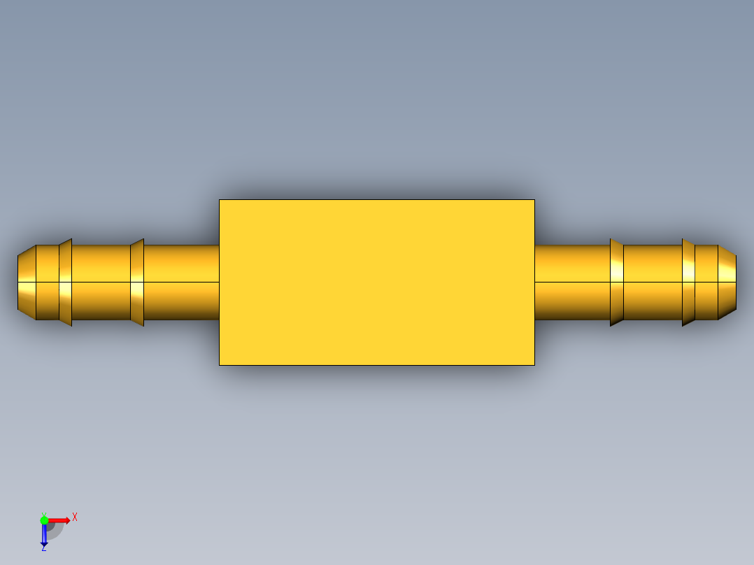 工业通用螺蚊管倒齿式工业硬管接头Union Tee 224-5_32俯视图