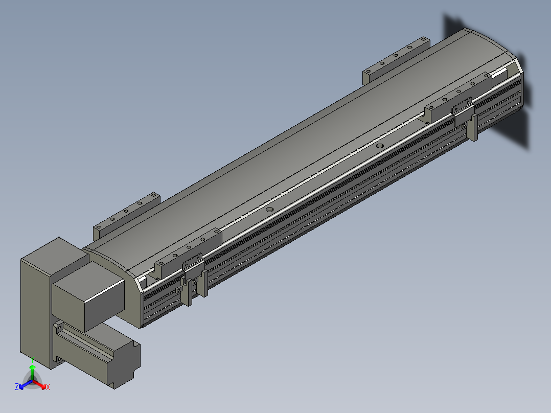 直线模组WG-LHB12-S450-LD设计图纸正等轴测图