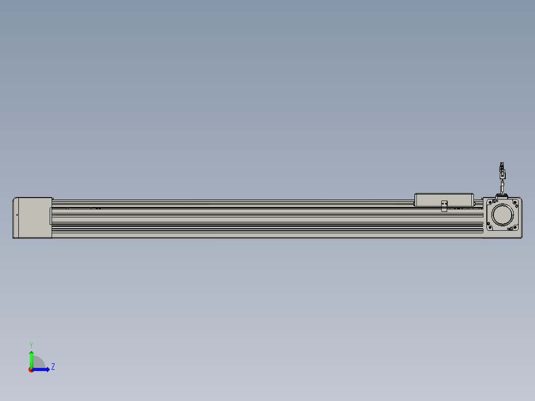 威洛博直线电机模组EB8-L200-S900-R-P75-MS3左视图