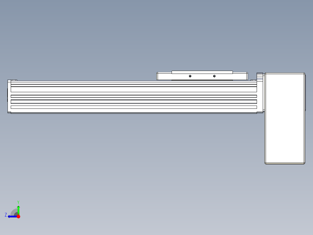 同步带全封闭直线模组TPA-HCB-110D-90-L200-LP-Y-P40-N3右视图