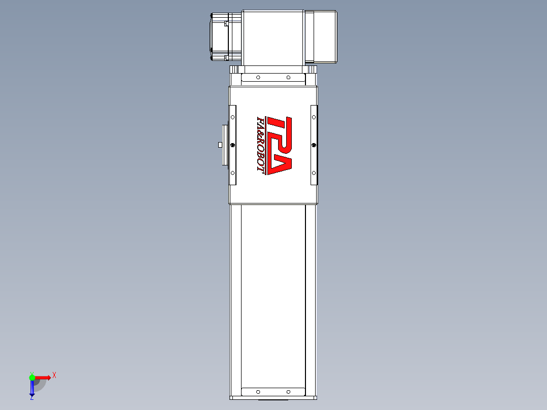 同步带全封闭直线模组TPA-HCB-110D-90-L200-LP-Y-P40-N3俯视图