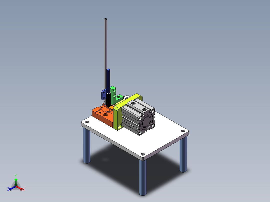 卡簧安装器sw18可编辑正等轴测图