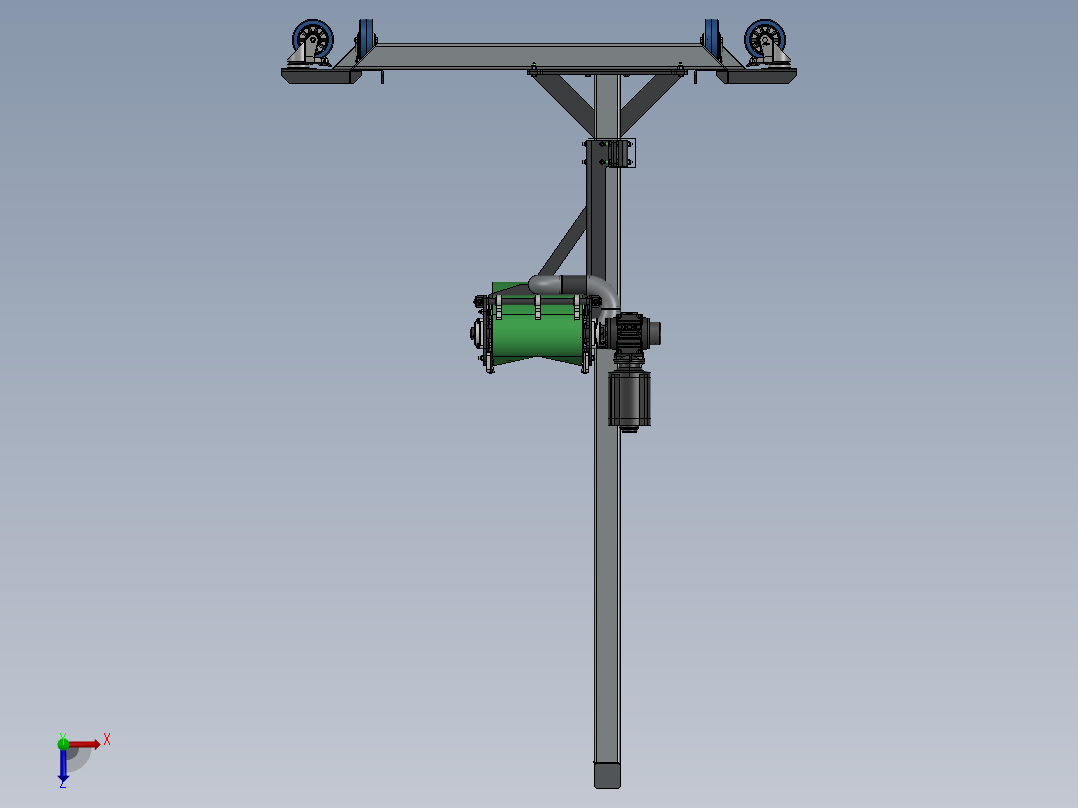 Transfer Conveyor带提升机构的传送带计俯视图