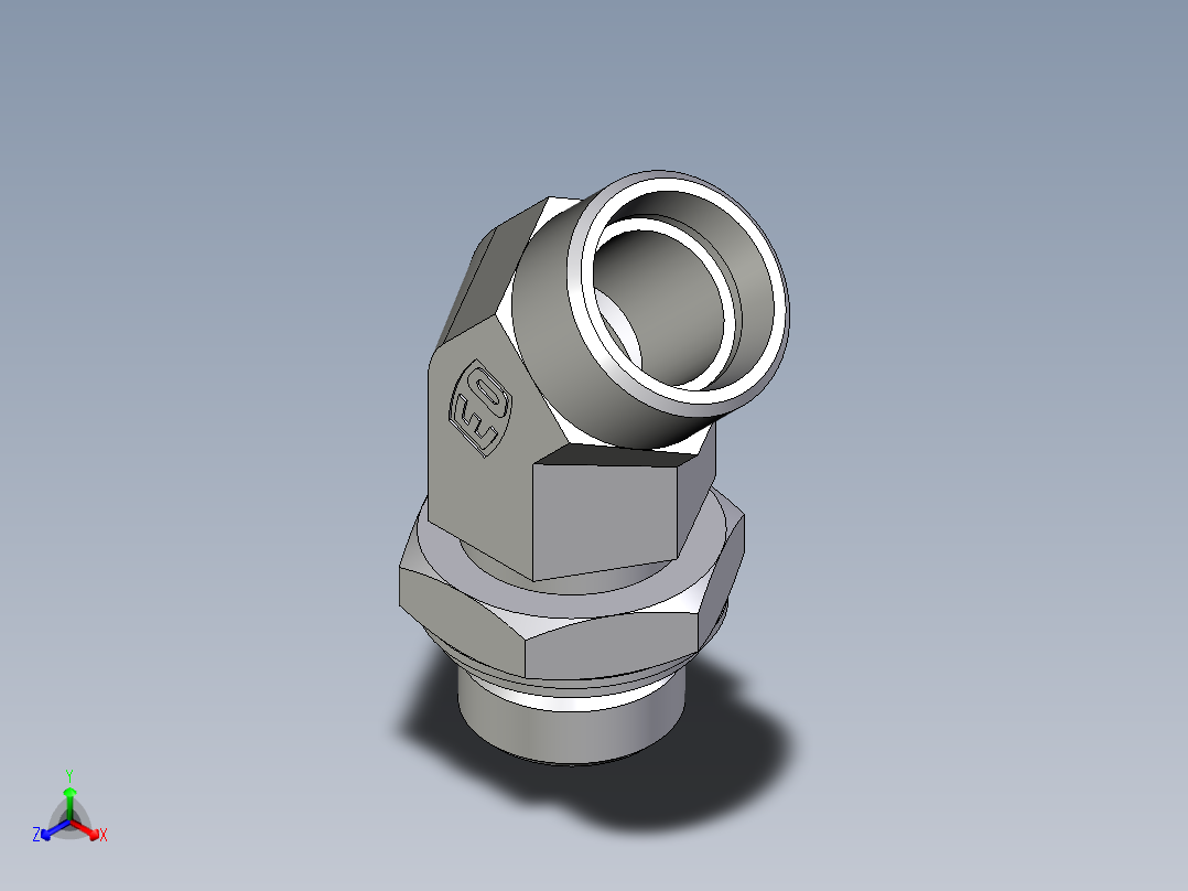 卡套式工业通用硬管接头EO_Adjustable_locknut_45_deg_elbow_VEE22LROMDCF