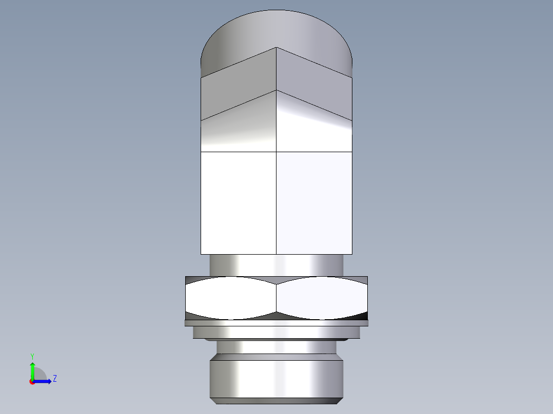 卡套式工业通用硬管接头EO_Adjustable_locknut_45_deg_elbow_VEE22LROMDCF左视图