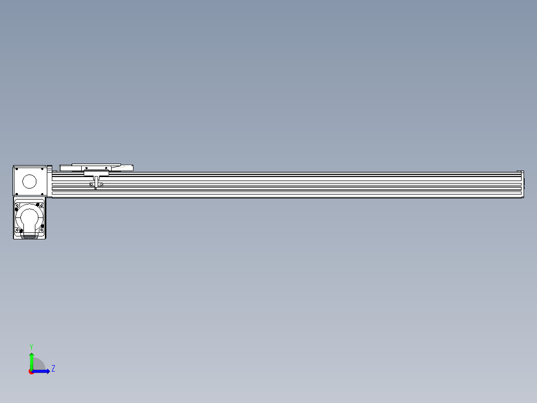 同步带全封闭直线模组TPA-HCB-110D-90-L750-LP-Y-P40-N3左视图