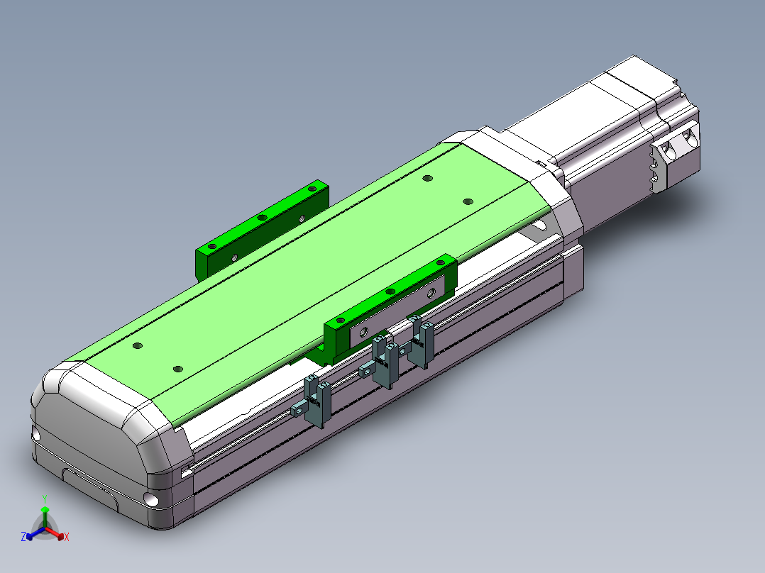 MTH丝杆半封闭模组MTH12-BC-60正等轴测图