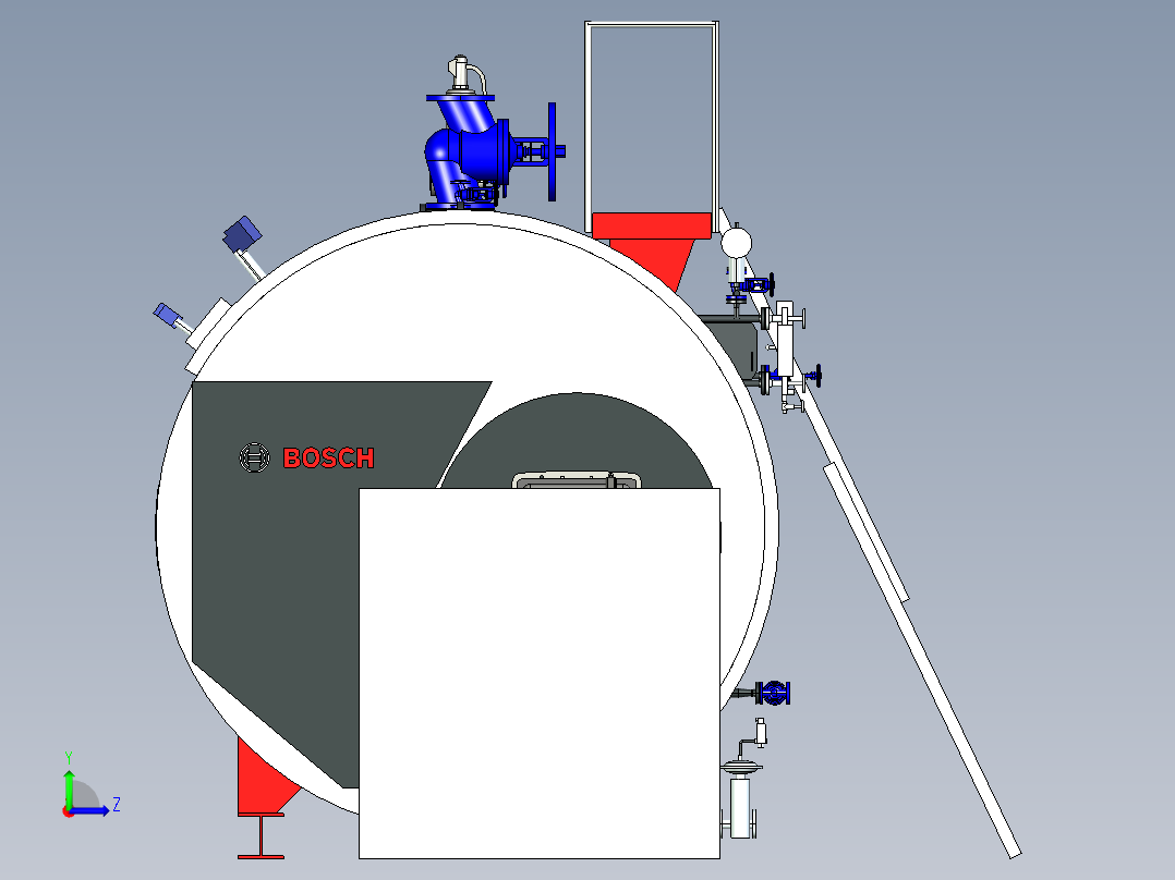蒸汽锅炉博世CH18006 16000kgh左视图