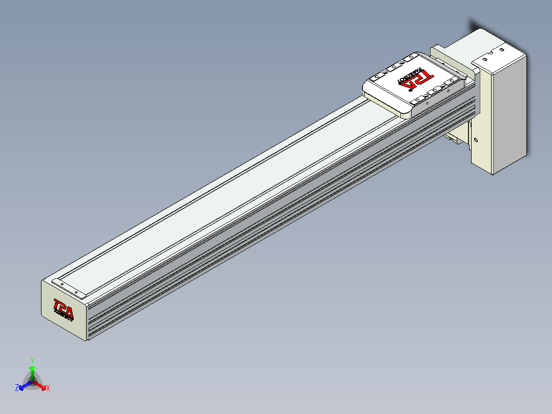 同步带全封闭直线模组TPA-HCB-85D-90-L550-LP-C-P20-N3正等轴测图