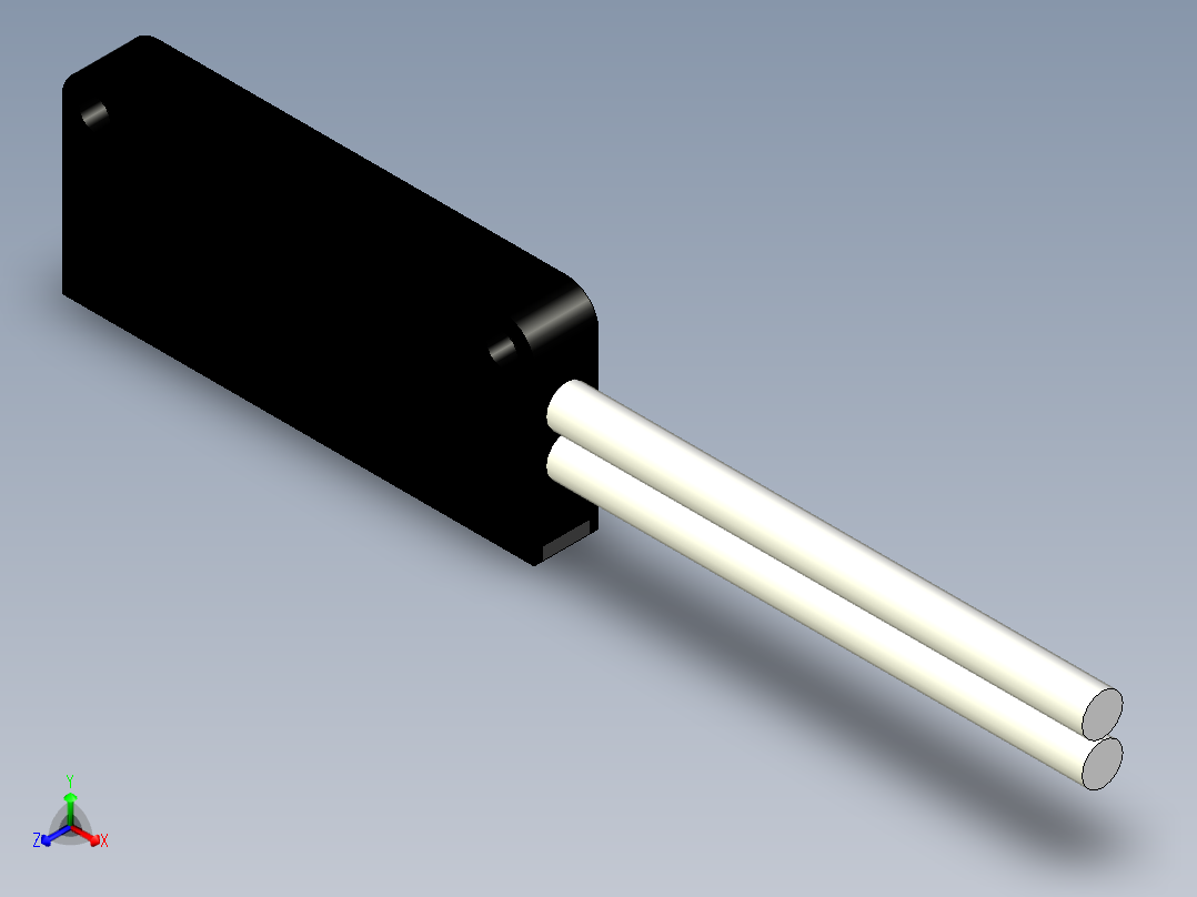 矩阵光纤_漫反射型FR-S16正等轴测图