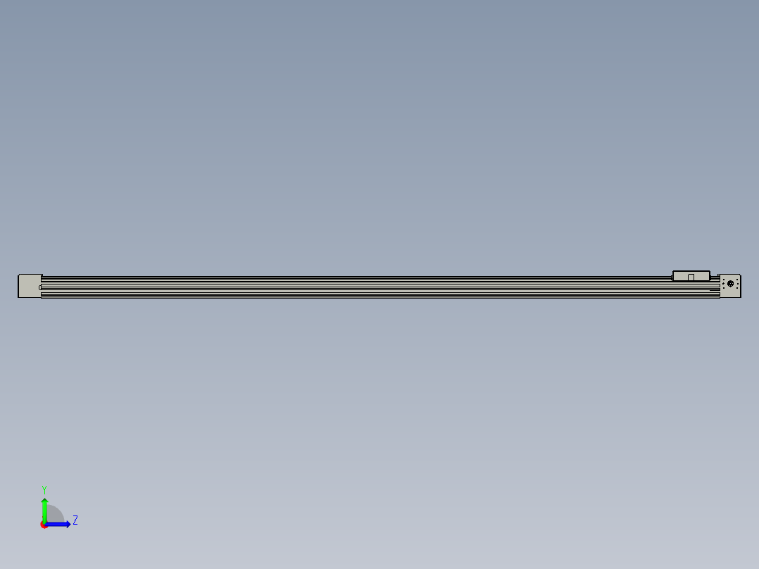 威洛博直线电机模组EB4-L80-S1500-光轴左视图