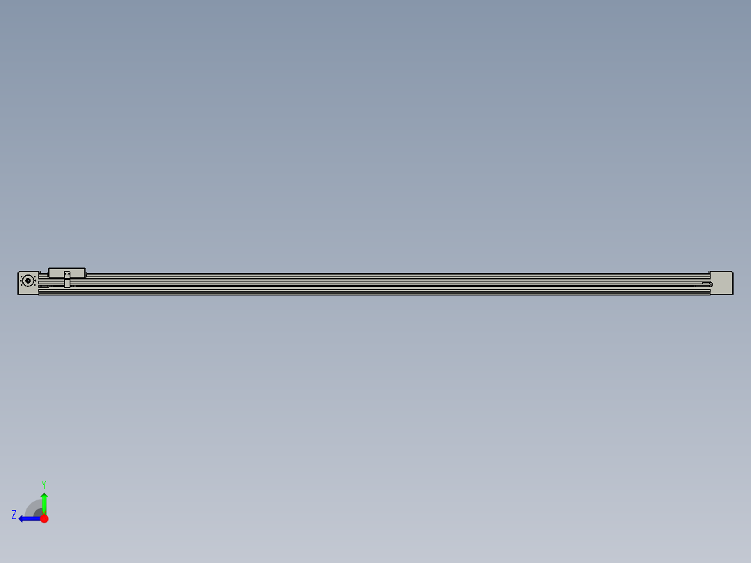 威洛博直线电机模组EB4-L80-S1500-光轴右视图