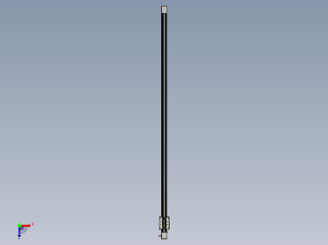 威洛博直线电机模组EB4-L80-S1500-光轴俯视图