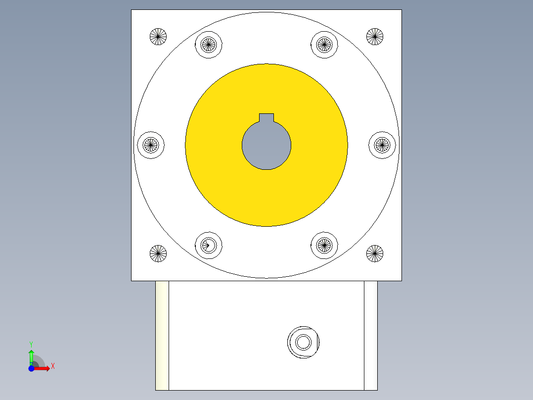 换向器PW110双边锁紧-1 19-70-90-M6前视图