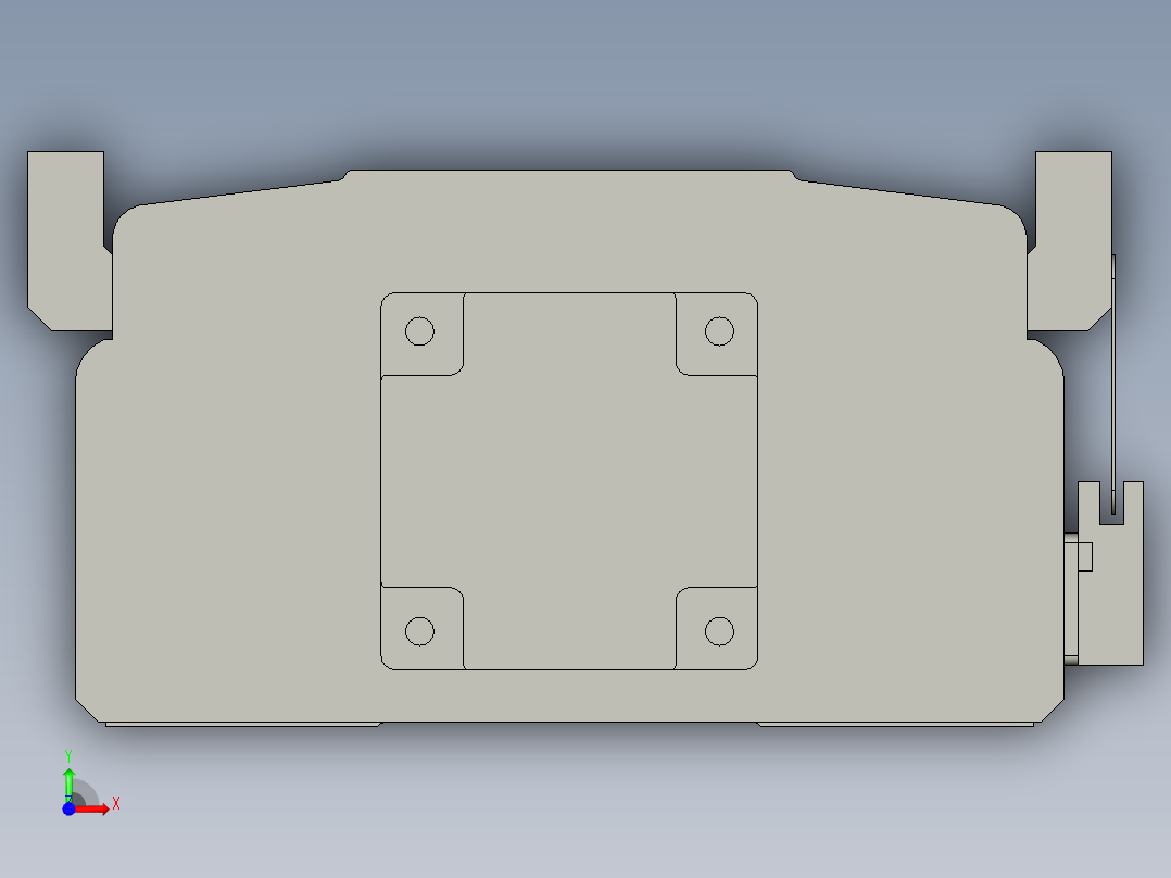 直线模组LHA21-S1800-M设计图纸前视图