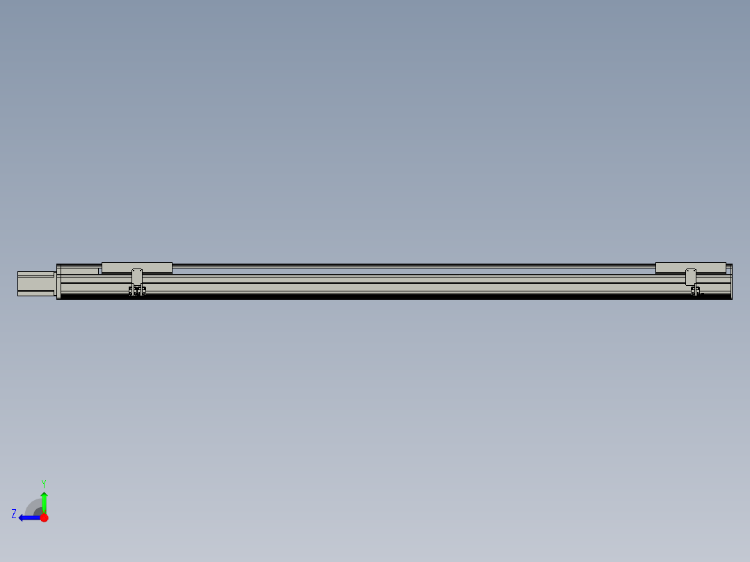 直线模组LHA21-S1800-M设计图纸右视图