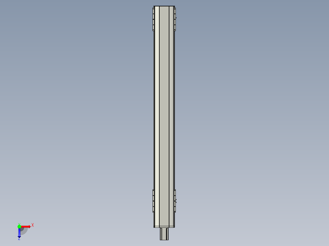 直线模组LHA21-S1800-M设计图纸俯视图