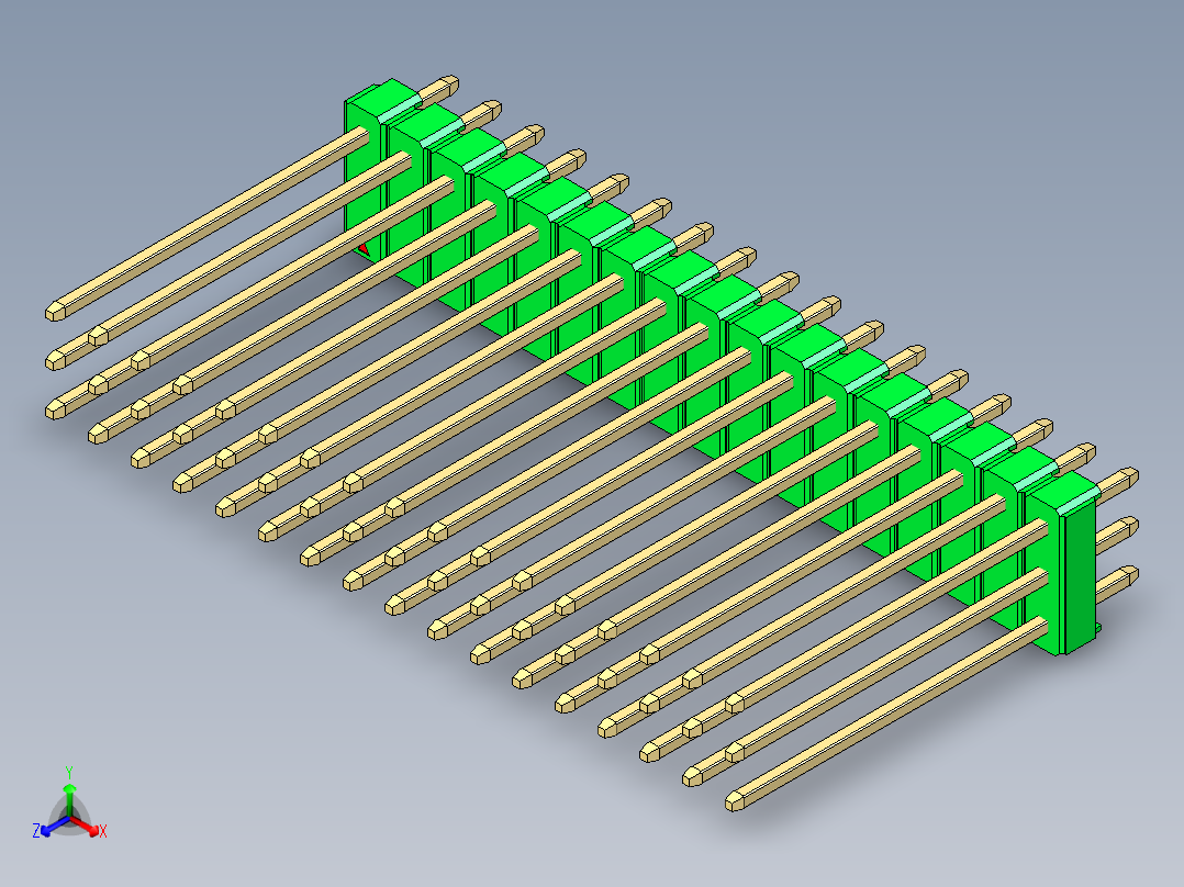 彩色公头100mil（2.54mm）系列-DS1021_green_3x17p_100mil_Type19_rev1.0