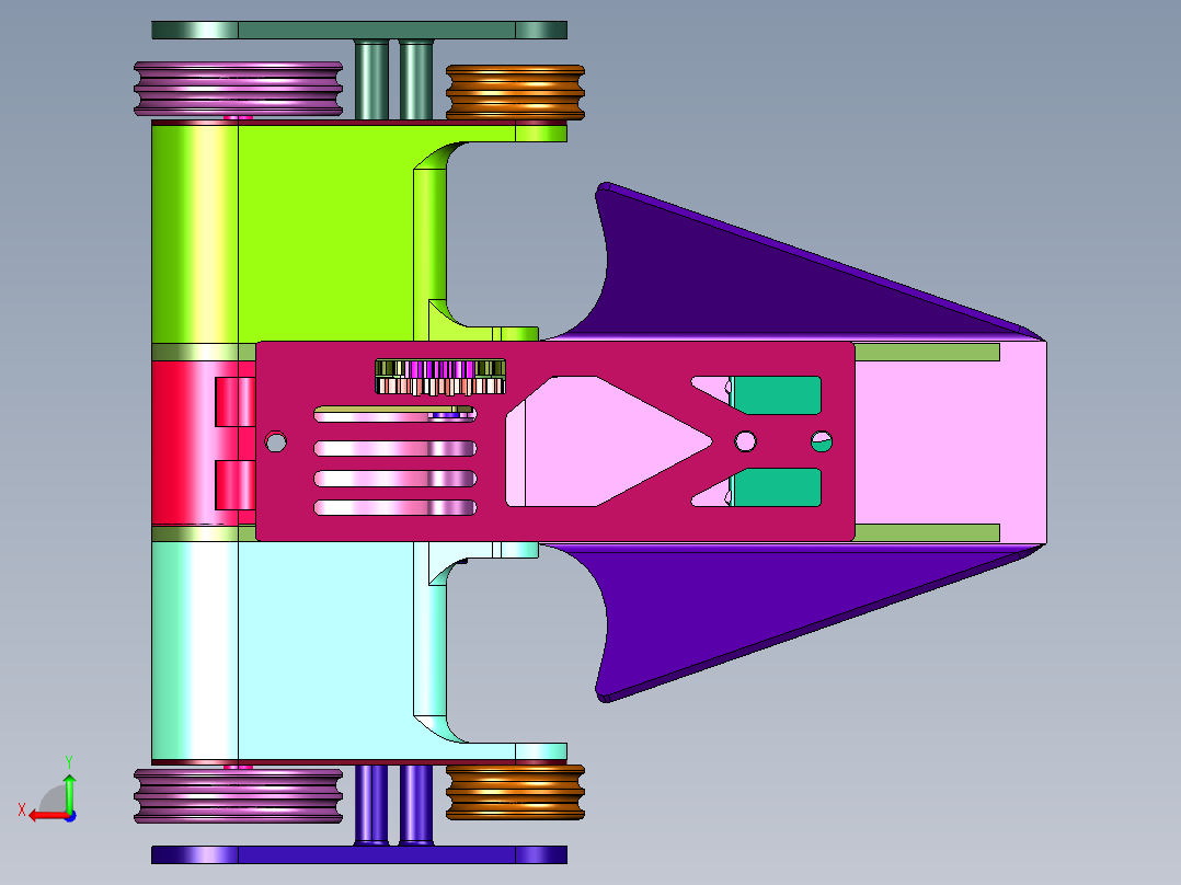 龙咬击战斗机器人后视图