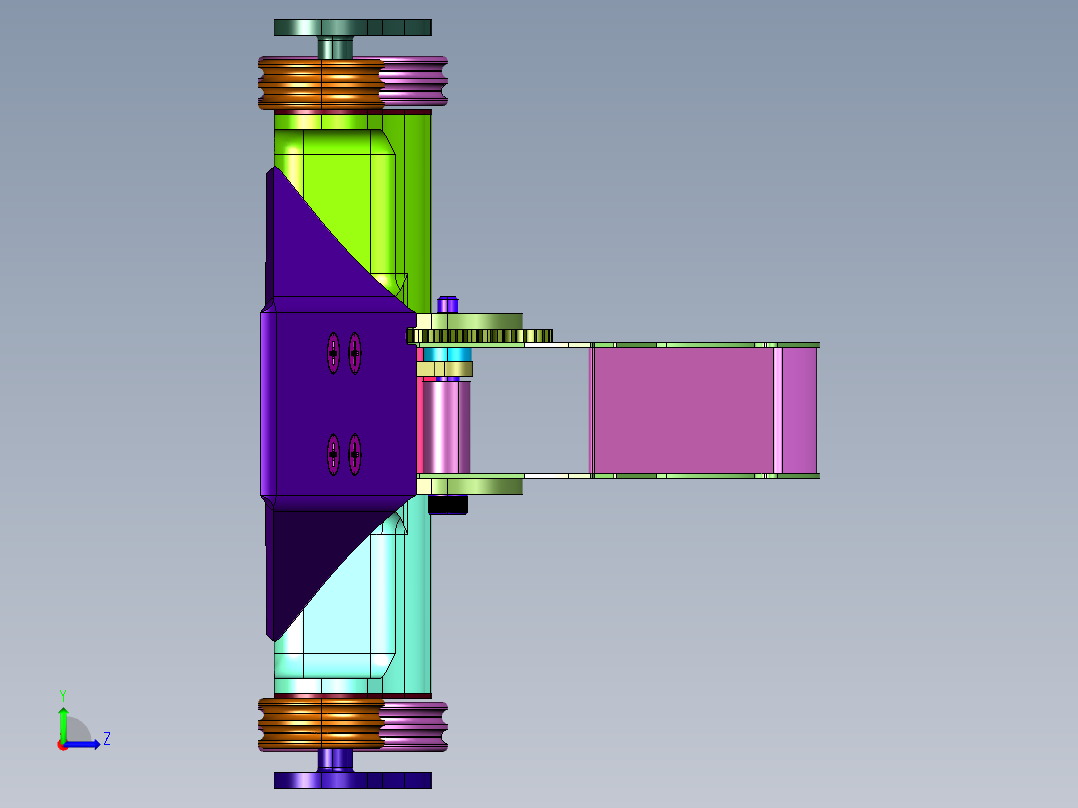 龙咬击战斗机器人左视图