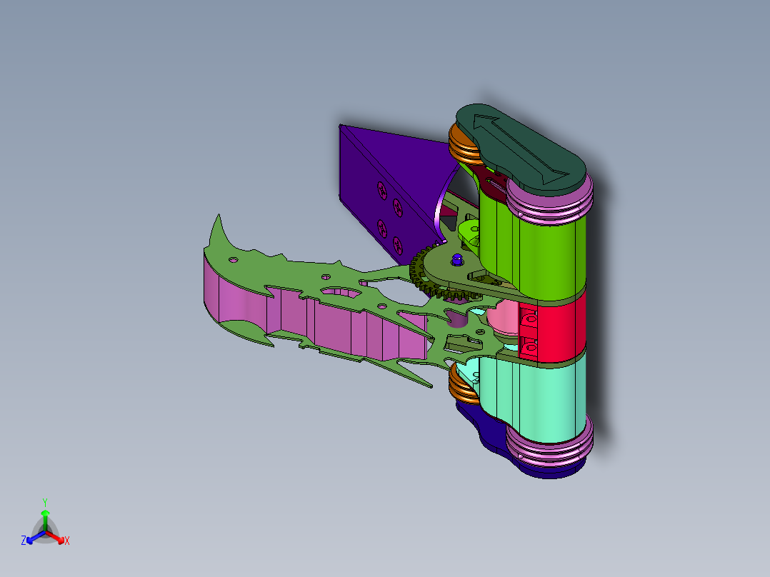 龙咬击战斗机器人正等轴测图