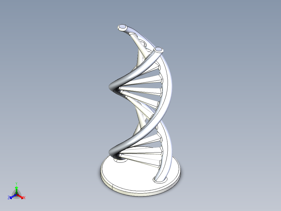 DNA基因染色体13正等轴测图