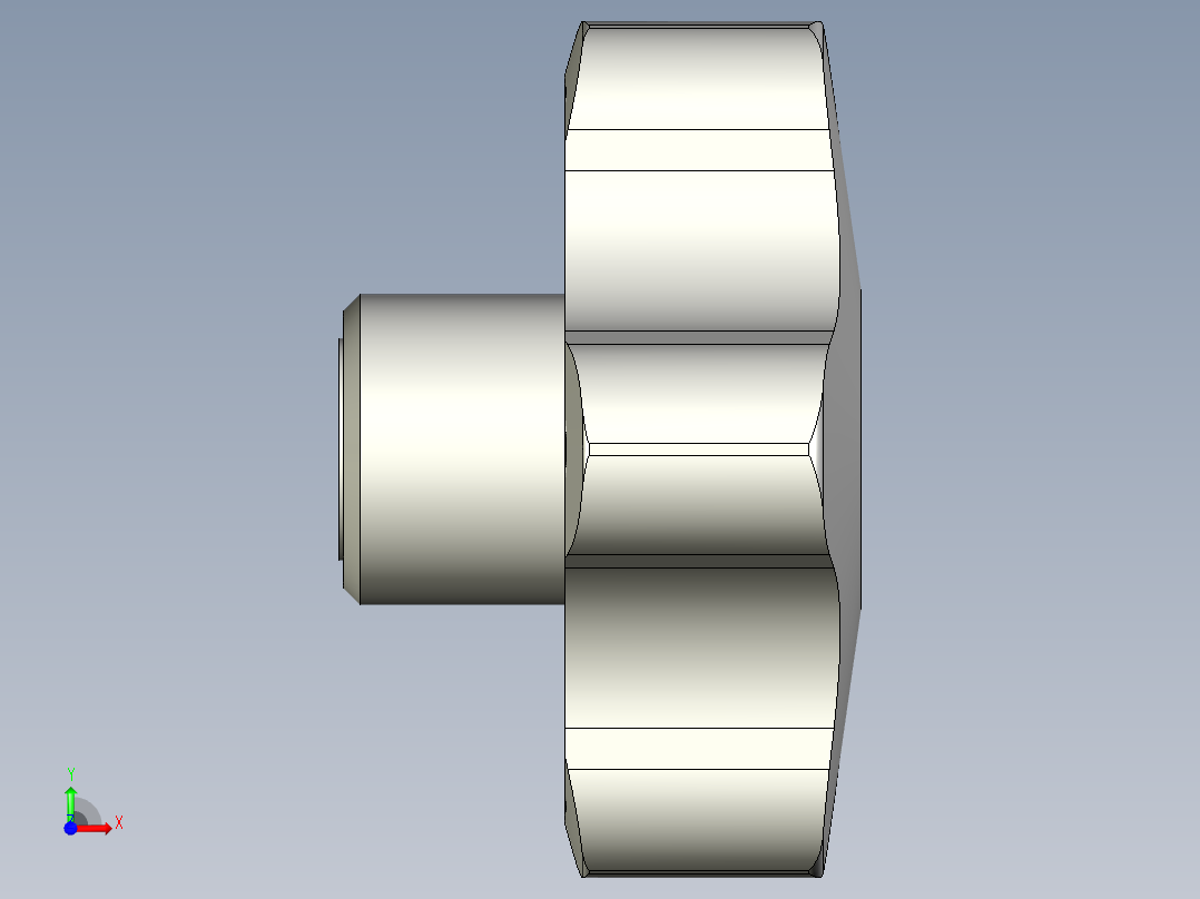 星型把手VCT-3D多系列多零件图纸模型前视图