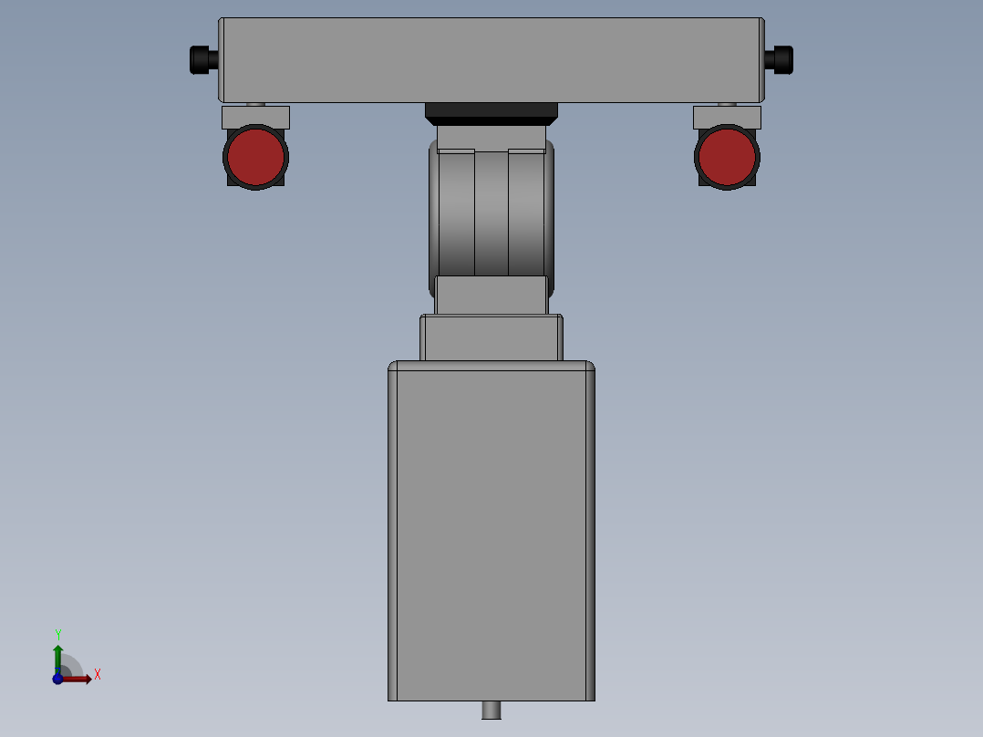 视觉追踪系统机架模型前视图
