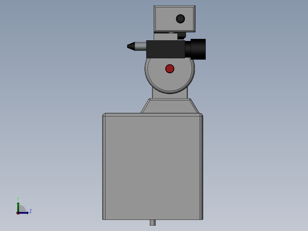 视觉追踪系统机架模型左视图