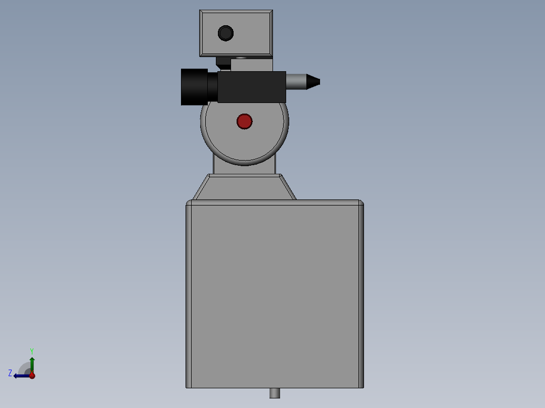 视觉追踪系统机架模型右视图